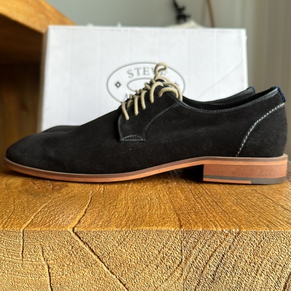 Steve Madden Tasken Black Suede size 12 Brand New In Box - Picture 4 of 5